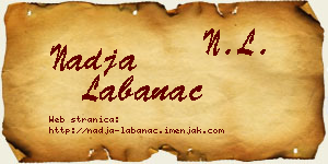 Nadja Labanac vizit kartica